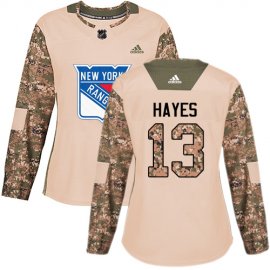 Adidas New York Rangers #13 Kevin Hayes Camo Authentic 2017 Veterans Day Womens Stitched NHL Jersey