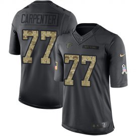 Nike Atlanta Falcons #77 James Carpenter Black Mens Stitched NFL Limited 2016 Salute To Service Jersey