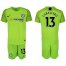 Chelsea #13 Caballero Shiny Green Goalkeeper Soccer Club Jersey