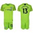 Chelsea #13 Caballero Shiny Green Goalkeeper Soccer Club Jersey