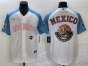 Mens Mexico Baseball 2023 White Blue Team Big Logo World Baseball Classic Stitched Jersey