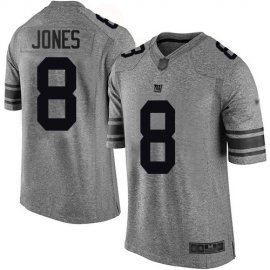 Nike New York Giants #8 Daniel Jones Gray Mens Stitched NFL Limited Gridiron Gray Jersey