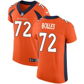 Nike Denver Broncos #72 Garett Bolles Orange Team Color Mens Stitched NFL Vapor Untouchable Elite Jersey