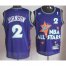 New Orleans Hornets 2 Larry Johnson Purple 1995 All Star Throwback Jersey Cheap