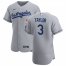 Los Angeles Dodgers #3 Chris Taylor Mens Nike Gray Road 2020 Authentic Team MLB Jersey