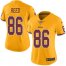 Nike Washington Football Team #86 Jordan Reed Gold Womens Stitched NFL Limited Rush Jersey