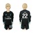 Real Madrid #22 Isco Sec Away Long Sleeves Kid Soccer Club Jersey