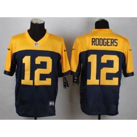 Nike Green Bay Packers #12 Aaron Rodgers Navy Blue Alternate Mens Stitched NFL New Elite Jersey