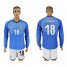 Italy #18 Parolo Blue Home Long Sleeves Soccer Country Jersey
