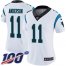Nike Carolina Panthers #11 Robby Anderson White Womens Stitched NFL 100th Season Vapor Untouchable Limited Jersey