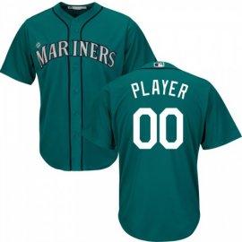Seattle Mariners Majestic Cool Base Custom Jersey Northwest Green