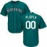 Seattle Mariners Majestic Cool Base Custom Jersey Northwest Green