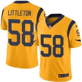 Nike Los Angeles Rams #58 Cory Littleton Gold Youth Stitched NFL Limited Rush Jersey