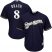Milwaukee Brewers #8 Ryan Braun Blue Cool Base Stitched Youth MLB Jersey