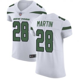 Nike New York Jets #28 Curtis Martin White Mens Stitched NFL Vapor Untouchable Elite Jersey