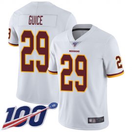Nike Washington Football Team #29 Derrius Guice White Mens Stitched NFL 100th Season Vapor Limited Jersey