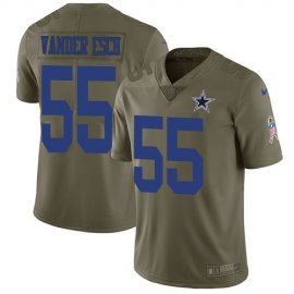 Nike Dallas Cowboys #55 Leighton Vander Esch Olive Mens Stitched NFL Limited 2017 Salute To Service Jersey
