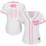 Washington Nationals #41 Joe Ross White/Pink Fashion Womens Stitched MLB Jersey