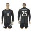 Italy #25 Marchetti Black Long Sleeves Goalkeeper Soccer Country Jersey