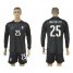 Italy #25 Marchetti Black Long Sleeves Goalkeeper Soccer Country Jersey