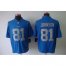 Nike Detroit Lions #81 Calvin Johnson Blue Alternate Throwback Mens Stitched NFL Limited Jersey