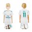 Real Madrid #11 Bale White Home Kid Soccer Club Jersey