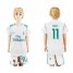 Real Madrid #11 Bale White Home Kid Soccer Club Jersey