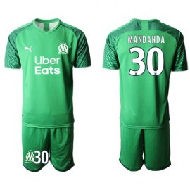Marseille #30 Mandanda Green Goalkeeper Soccer Club Jersey