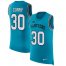 Nike Carolina Panthers #30 Stephen Curry Blue Alternate Mens Stitched NFL Limited Rush Tank Top Jersey