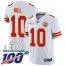 Nike Kansas City Chiefs #10 Tyreek Hill White Super Bowl LIV 2020 Mens Stitched NFL 100th Season Vapor Untouchable Limited Jersey