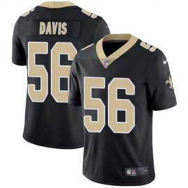 Nike New Orleans Saints #56 DeMario Davis Black Team Color Mens Stitched NFL Vapor Untouchable Limited Jersey