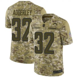 Nike Los Angeles Chargers #32 Nasir Adderley Camo Mens Stitched NFL Limited 2018 Salute To Service Jersey