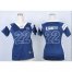 Nike Dallas Cowboys #22 Emmitt Smith Navy Blue Team Color Womens Stitched NFL Elite Draft Him Shimmer Jersey