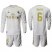 Real Madrid #6 Nacho White Home Long Sleeves Soccer Club Jersey
