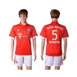 Bayern Munchen #5 Benatia Home Soccer Club Jersey