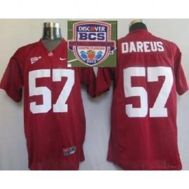 2013 BCS National Championship Alabama Crimson 57# DAREUS Red NCAA Football Jersey