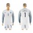 Greece #1 Karnezis White Goalkeeper Long Sleeves Soccer Country Jersey