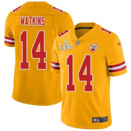 Nike Kansas City Chiefs #14 Sammy Watkins Gold Mens Super Bowl LV Bound Stitched NFL Limited Inverted Legend Jersey