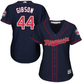 Minnesota Twins #44 Kyle Gibson Navy Blue Alternate Womens Stitched MLB Jersey