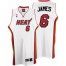 Miami Heat 6 LeBron James White Jerseys Cheap