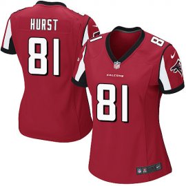 Nike Atlanta Falcons #81 Hayden Hurst Red Team Color Womens Stitched NFL New Elite Jersey