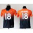 Nike Denver Broncos #18 Peyton Manning Orange/Blue Youth Stitched NFL Elite Fadeaway Fashion Jersey