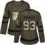 Adidas Philadelphia Flyers #93 Jakub Voracek Green Salute to Service Womens Stitched NHL Jersey