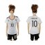 Womens Germany #10 Podolski White Home Soccer Country Jersey