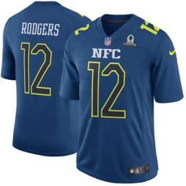 Nike Green Bay Packers #12 Aaron Rodgers Navy Mens Stitched NFL Game NFC 2017 Pro Bowl Jersey