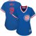 Chicago Cubs #9 Javier Baez Blue Cooperstown Womens Stitched MLB Jersey