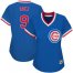 Chicago Cubs #9 Javier Baez Blue Cooperstown Womens Stitched MLB Jersey