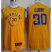 Mens Nike Golden State Warriors #30 Stephen Curry Gold Throwback NBA Swingman Hardwood Classics Jersey