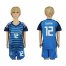 Argentina #12 Guzman Blue Goalkeeper Kid Soccer Country Jersey
