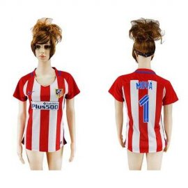 Womens Atletico Madrid #1 Moya Home Soccer Club Jersey